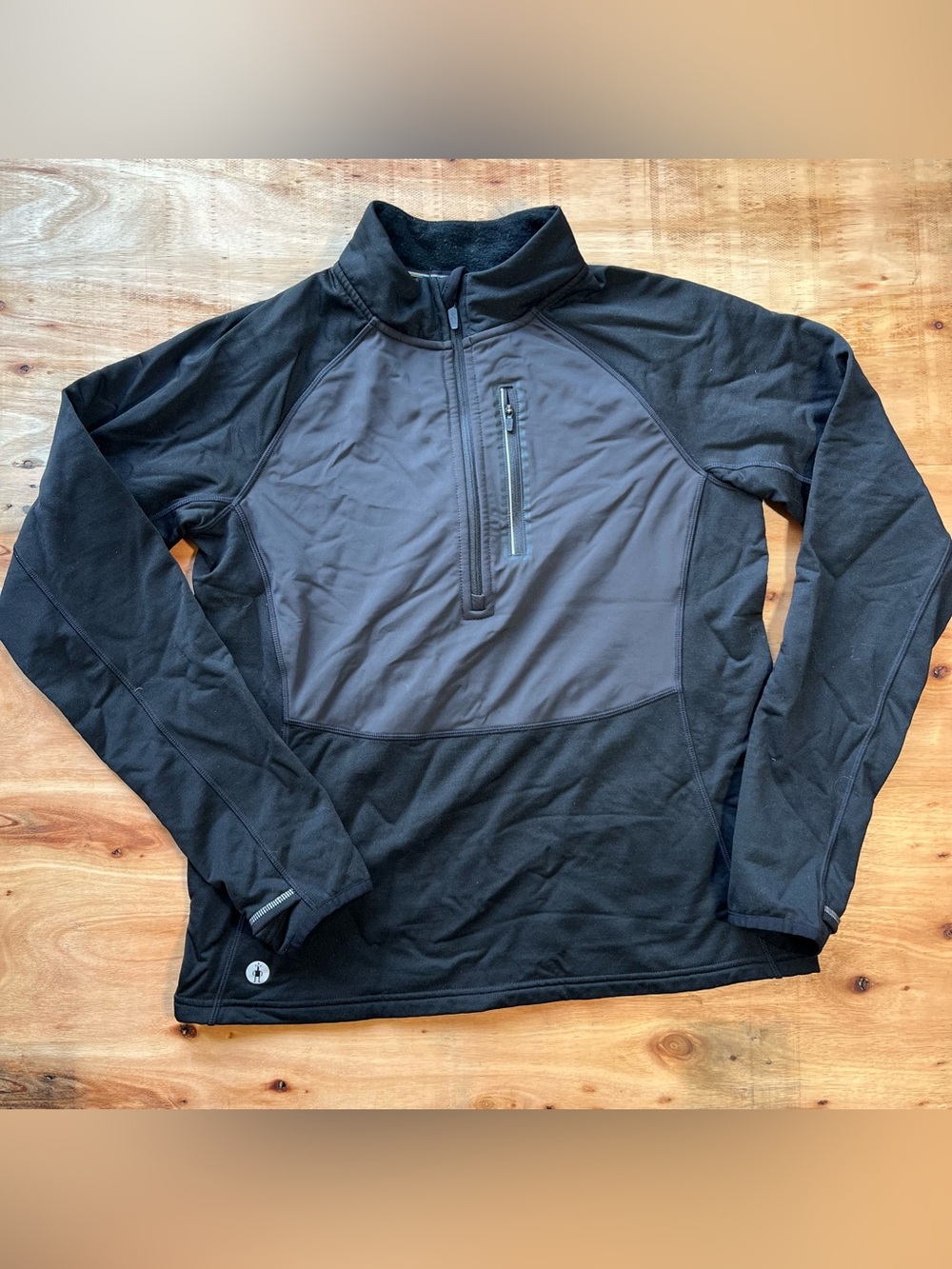 Smartwool Black and Gray Lightweight Half-Zip Jacket
